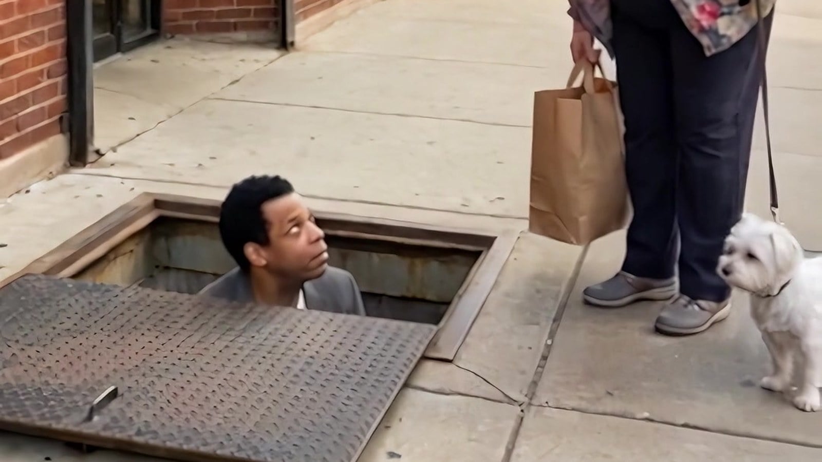 Fell through a broken sidewalk cellar door in Chicago