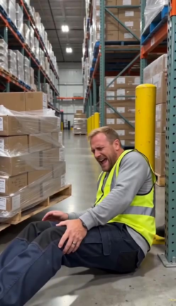 Warehouse worker on the floor after being clipped by a forklift - Ankin Law