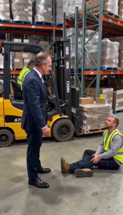 Howard Ankin speaking with an injured warehouse worker - Ankin Law
