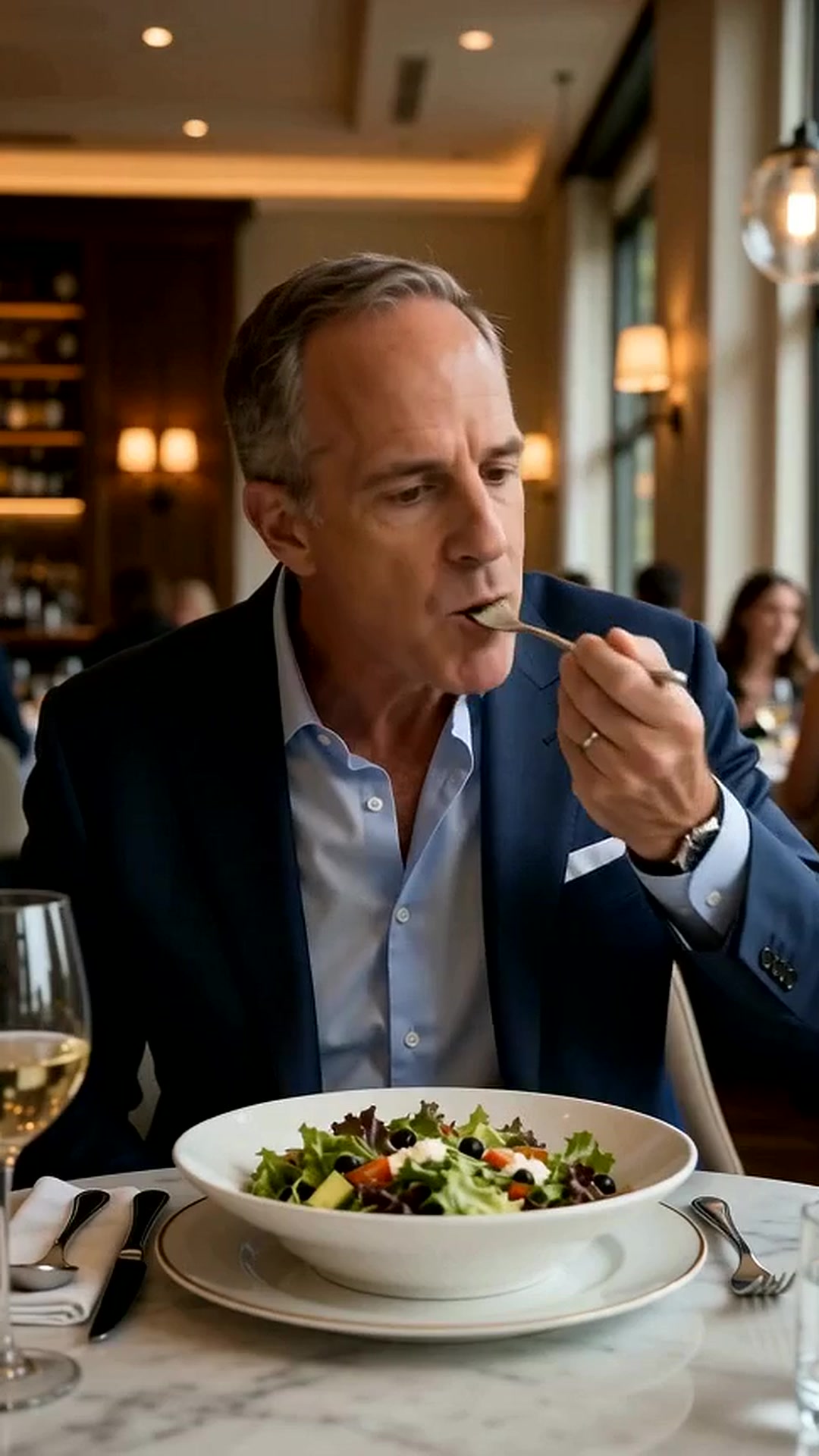 Man dining alone at an upscale restaurant before falling ill - Ankin Law