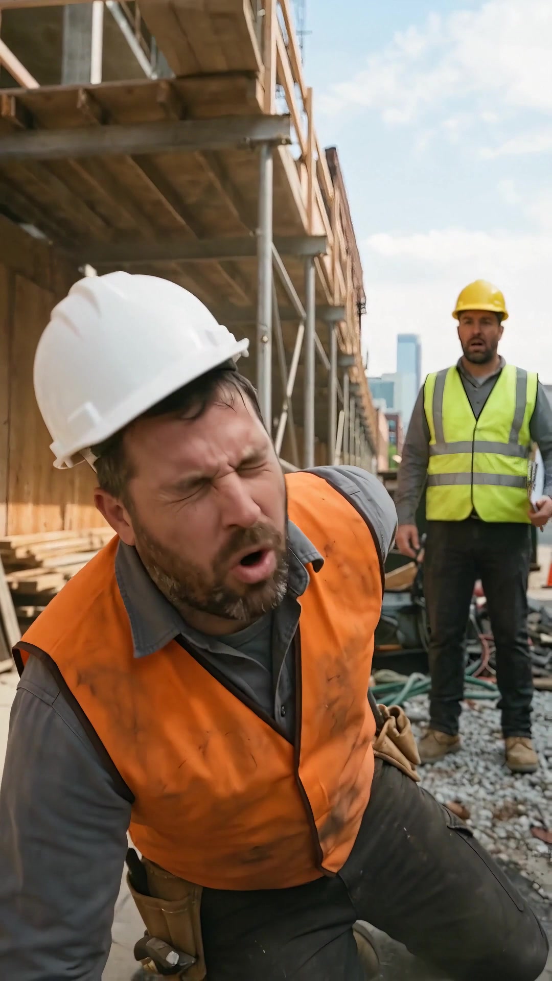 Tradesman down on a Fulton Market construction site after a scaffold plank gave way - Ankin Law