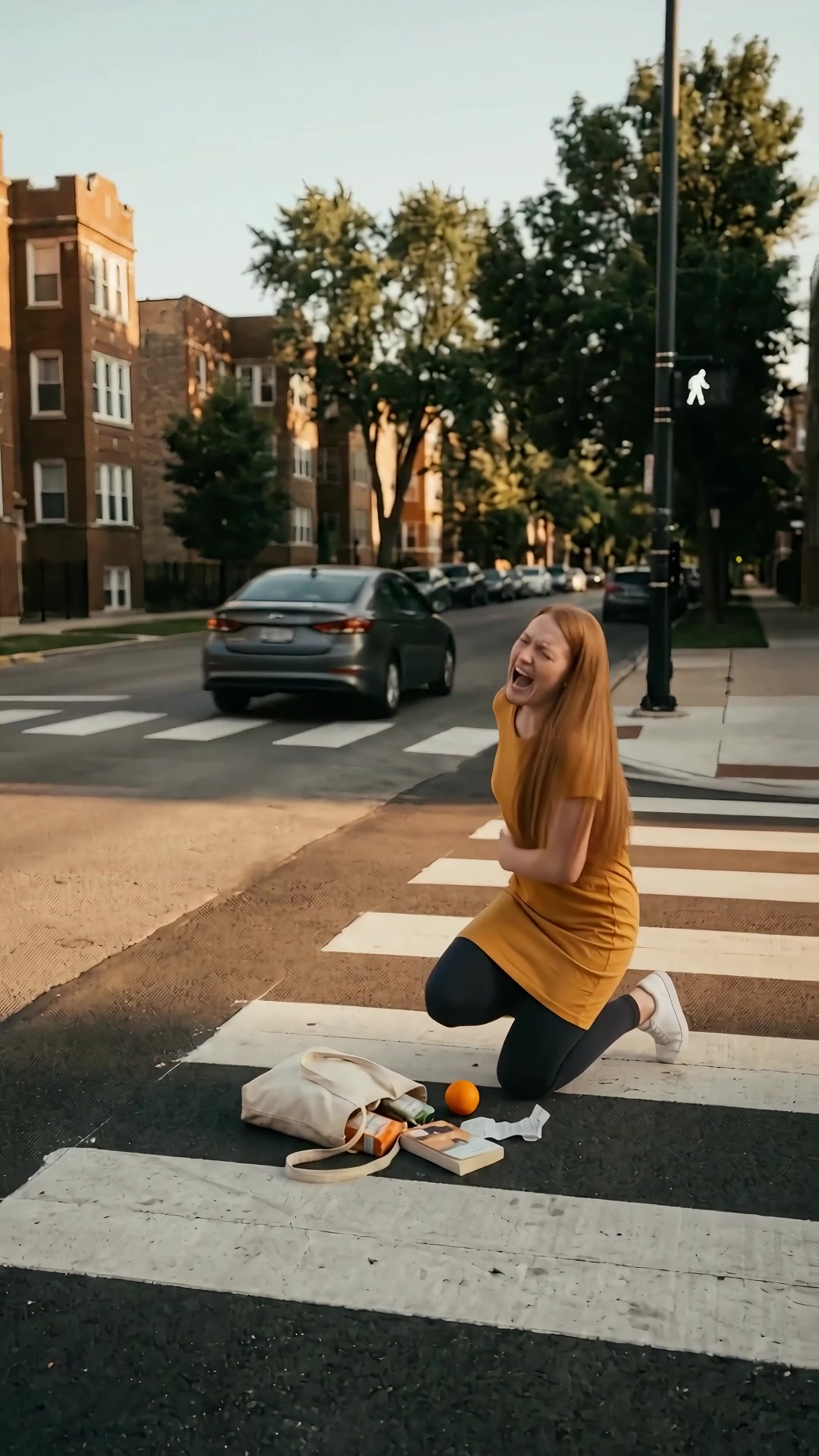 Pedestrian down in a Chicago crosswalk as the car that struck her drives away - Ankin Law